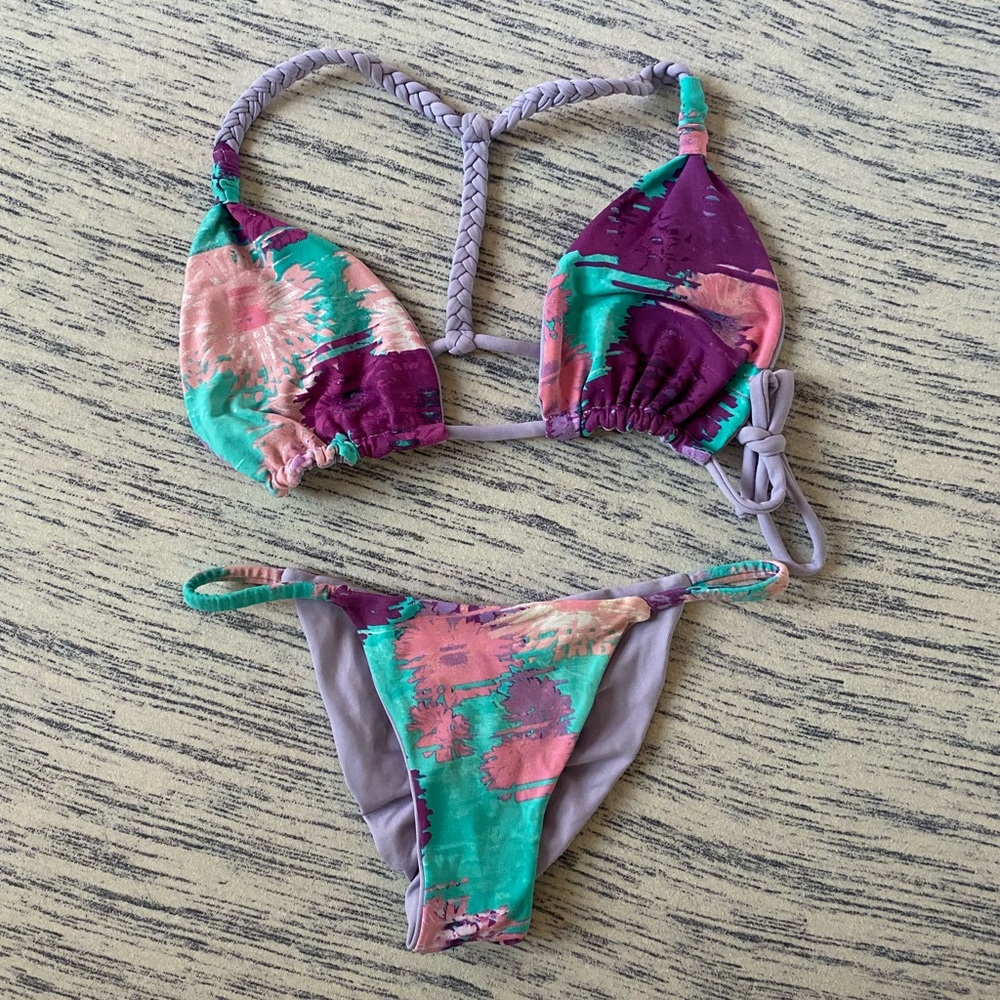 Purple Triangle Bikinis